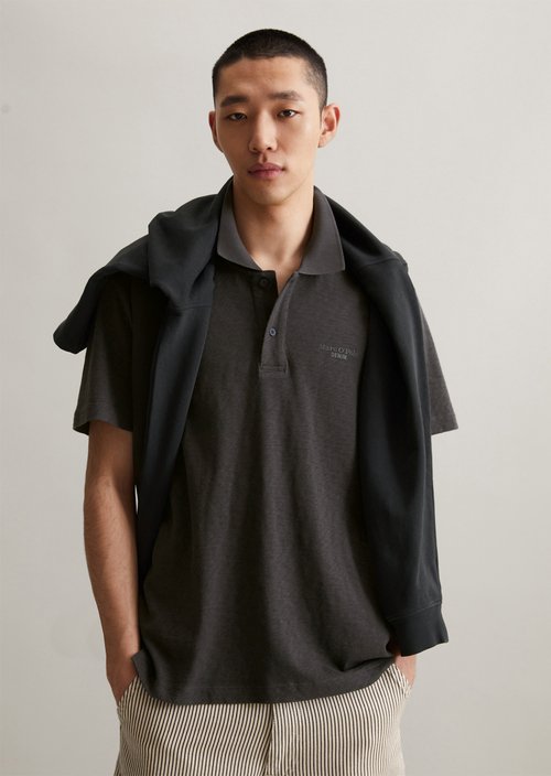 DfC polo shirt slub jersey regular — Broken Graphite