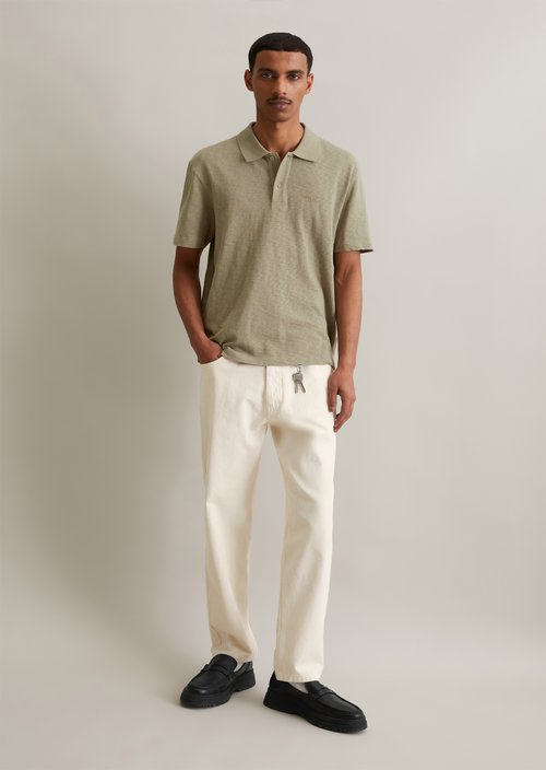 DfC polo shirt slub jersey regular — Dusky Green