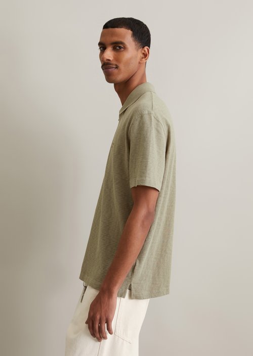 DfC polo shirt slub jersey regular — Dusky Green