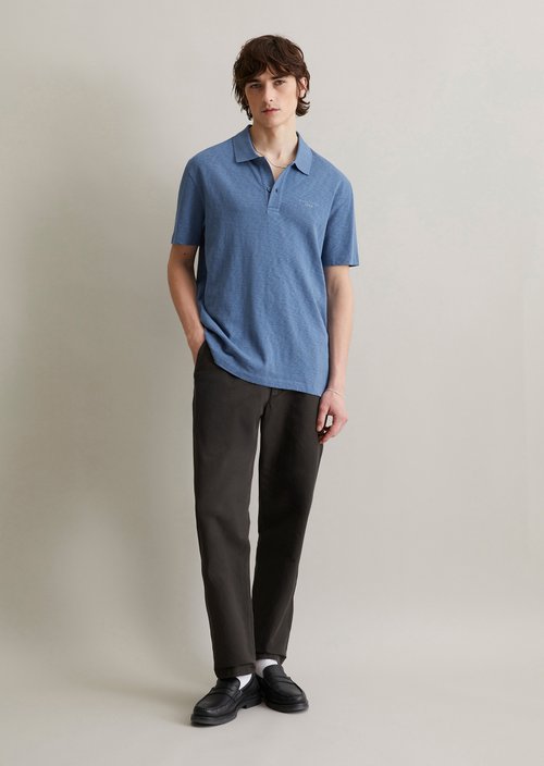 DfC polo shirt slub jersey regular — Cerulean Blue