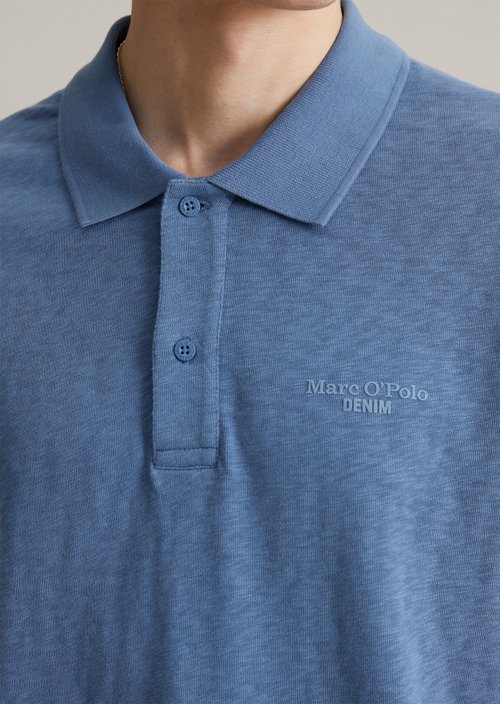 DfC polo shirt slub jersey regular — Cerulean Blue
