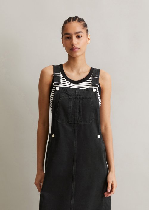 Bib dress loose — Black