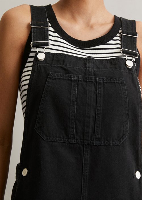 Bib dress loose — Black
