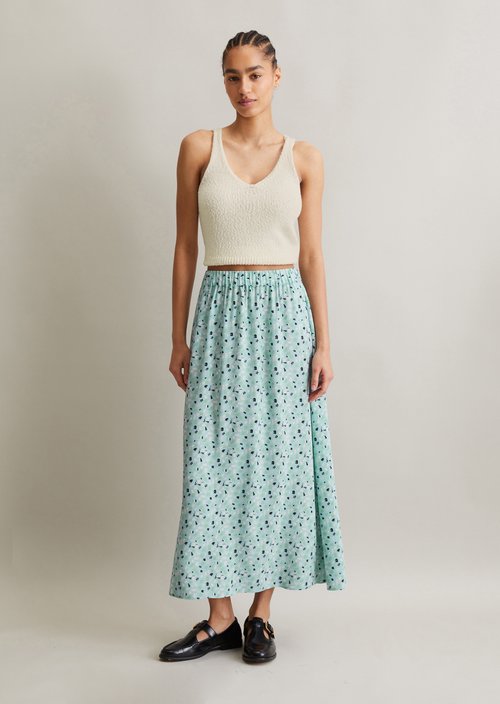 Flared midi skirt — Light Blue