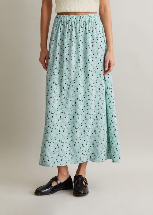 Flared midi skirt — Light Blue