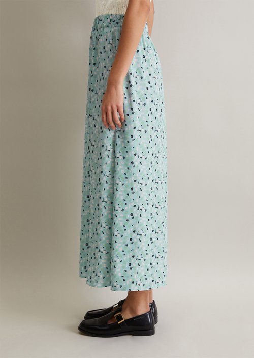 Flared midi skirt — Light Blue