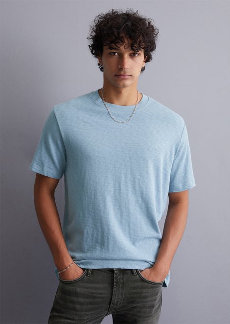 Marc O'Polo T-shirt regular, Heren, blauw, M, 100% Katoen