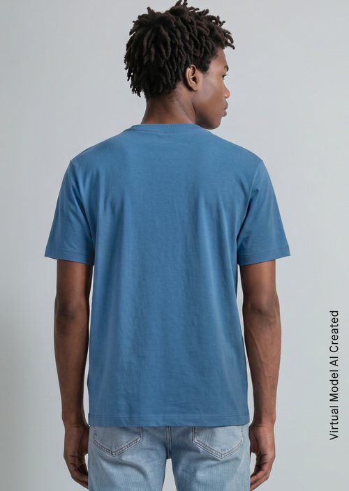 T-shirt regular — Glaucous Blue