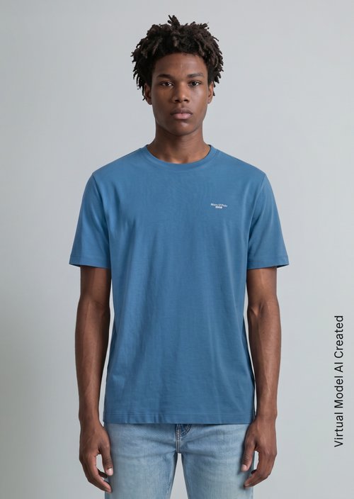 T-shirt regular — Glaucous Blue