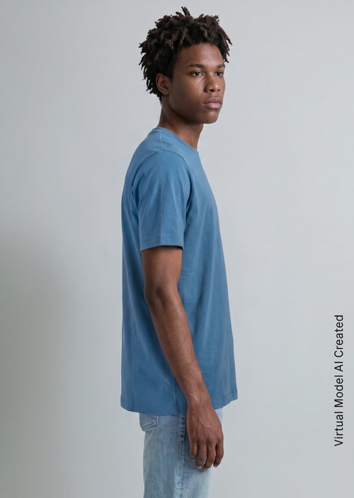 T-shirt regular — Glaucous Blue