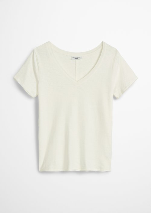 V-neck T-shirt, regular fit — Silky White