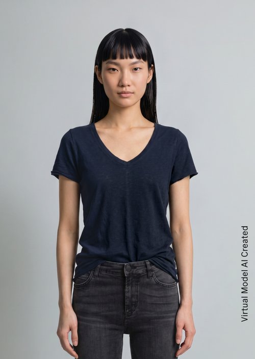 V-neck T-shirt, regular fit — Scandinavian Blue