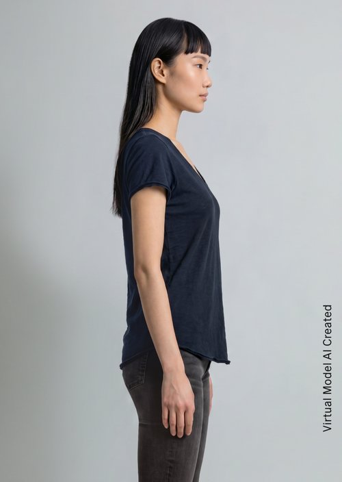 V-neck T-shirt, regular fit — Scandinavian Blue