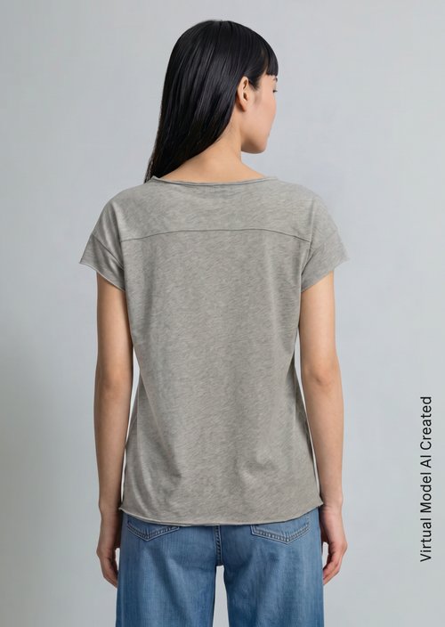 Relaxed T-shirt — Stone Melange