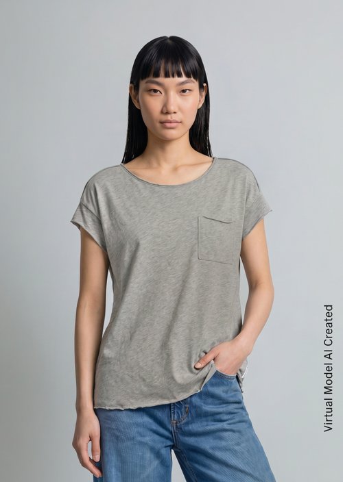 Relaxed T-shirt — Stone Melange