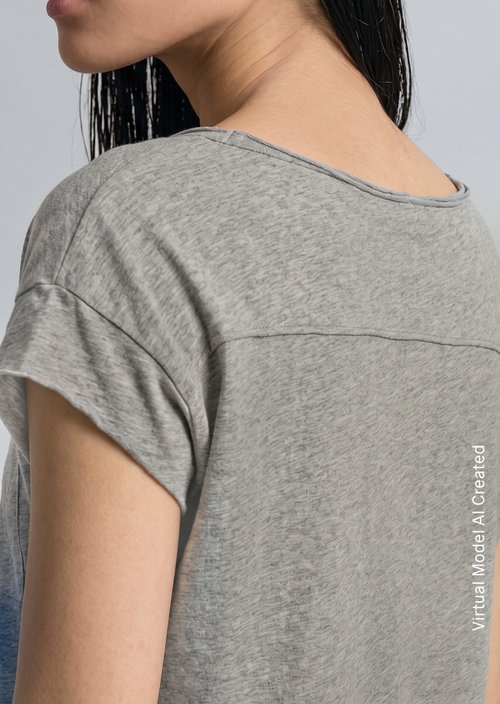 Relaxed T-shirt — Stone Melange