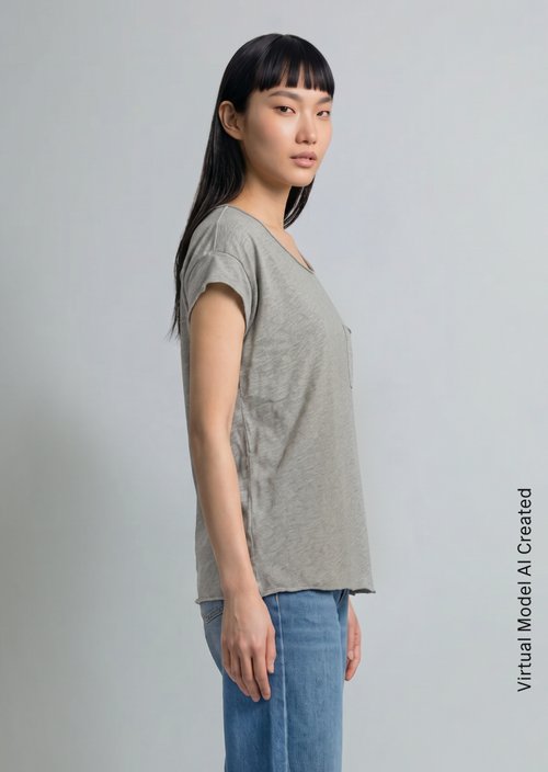 Relaxed T-shirt — Stone Melange