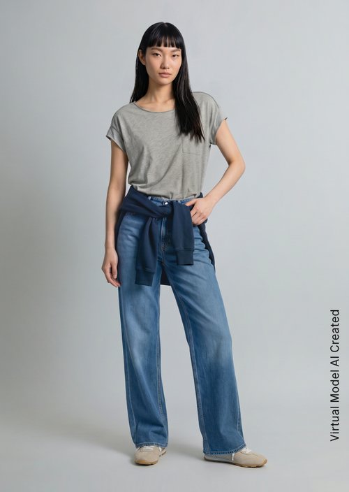 Relaxed T-shirt — Stone Melange