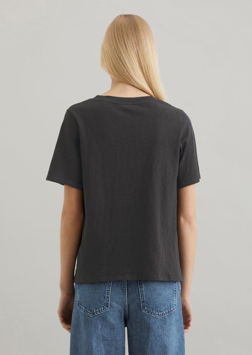 Loose slub jersey T-shirt — Black
