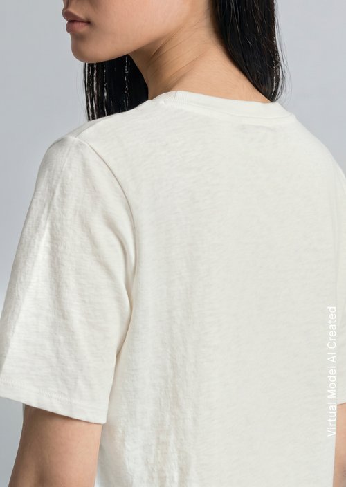 Loose slub jersey T-shirt — Silky White