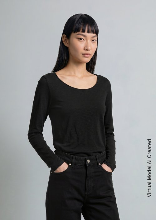 Longsleeve regular — Black
