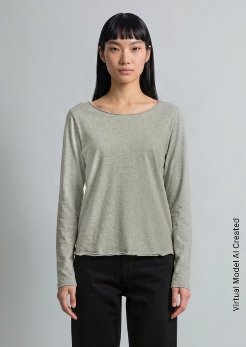 Longsleeve regular — Stone Melange