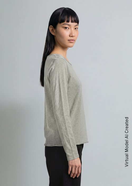 Longsleeve regular — Stone Melange