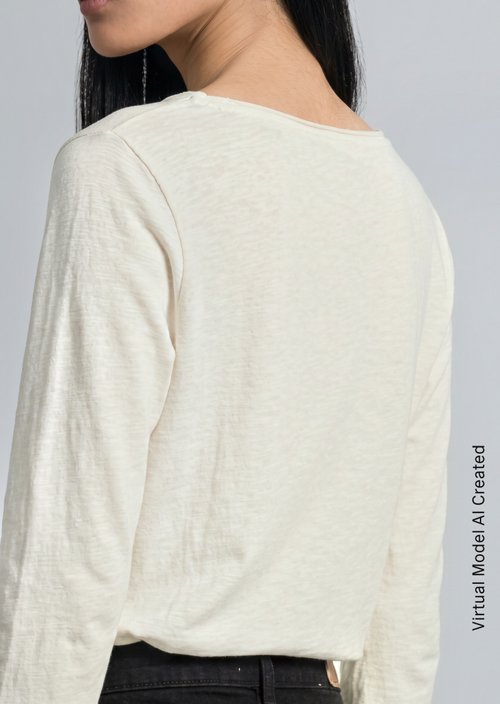 Longsleeve regular — Silky White