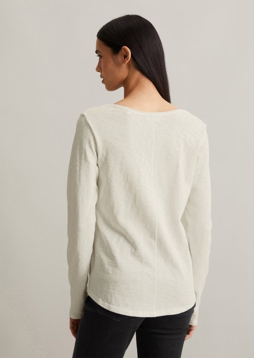 Longsleeve regular — Silky White