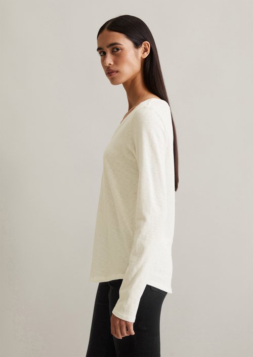 Longsleeve regular — Silky White