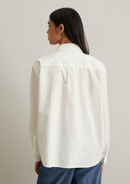 Loose-fitting blouse — Silky White