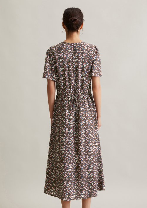 Regular floral dress — Medium Brown