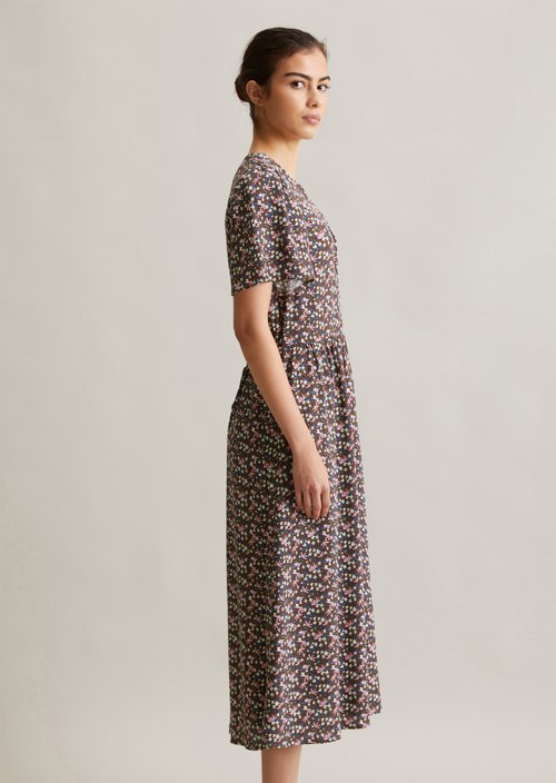 Regular floral dress — Medium Brown