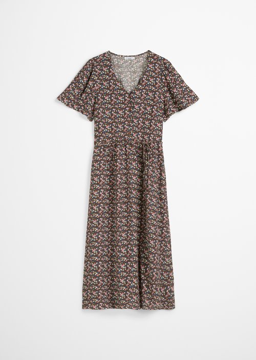 Regular floral dress — Medium Brown