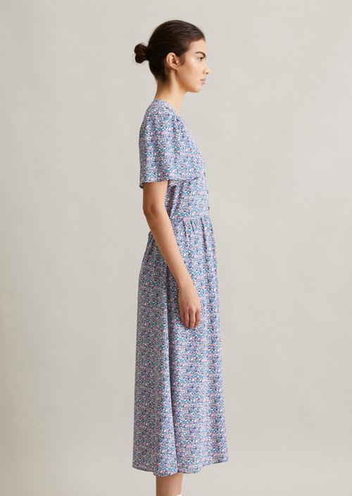 Regular floral dress — Medium Blue