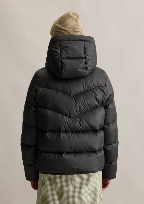 Regular down puffer jacket — Black (alternate view)