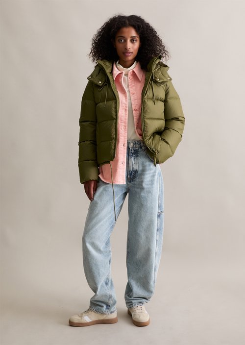 Regular down puffer jacket — Fir Green