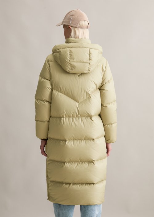 Down puffer coat with hood relaxed — Artichoke Leaf (alternate view)