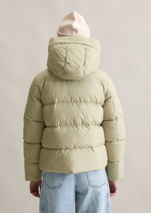 Puffer jacket with hood regular — Artichoke Leaf