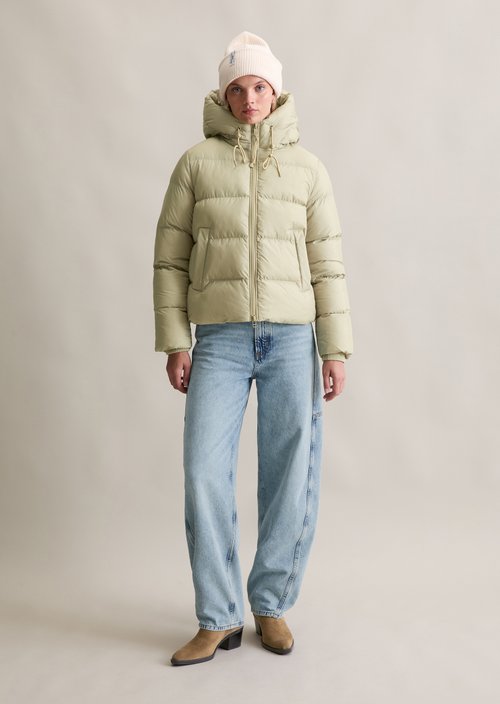 Puffer jacket with hood regular — Artichoke Leaf