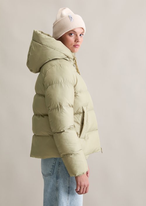 Puffer jacket with hood regular — Artichoke Leaf