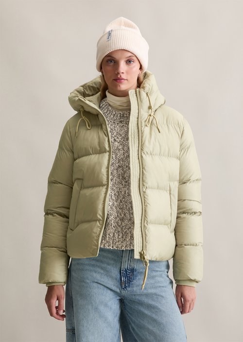 Puffer jacket with hood regular — Artichoke Leaf