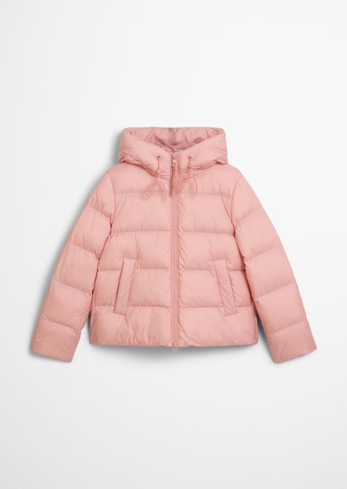 Puffer jacket with hood regular — Rose Powder