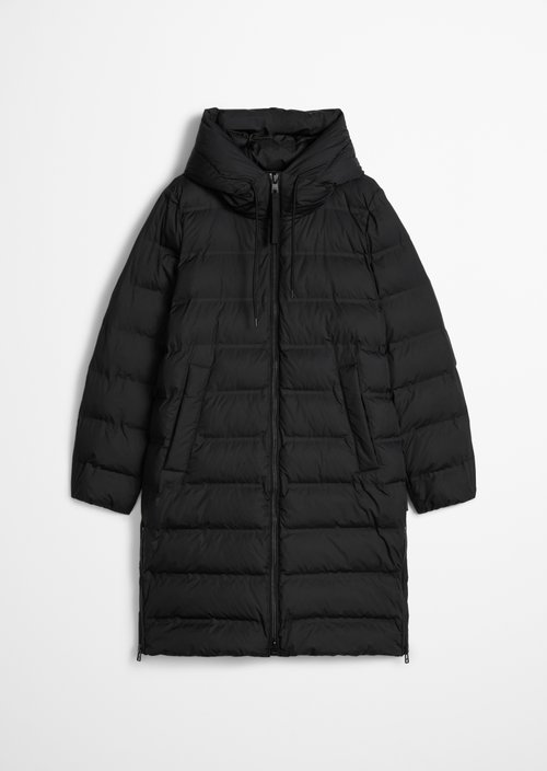 Hooded puffer coat regular — Black