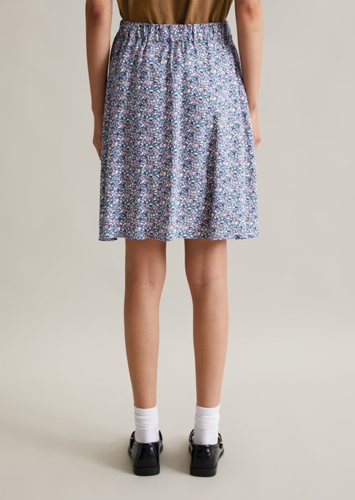 Flared mini skirt — Medium Blue