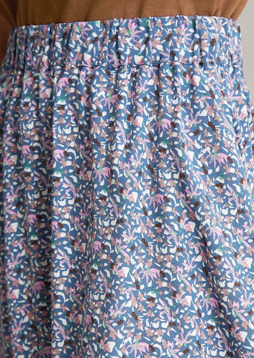 Flared mini skirt — Medium Blue