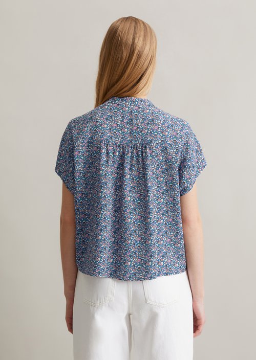 Relaxed cropped blouse — Medium Blue