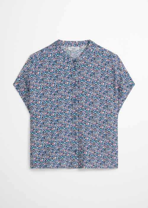 Relaxed cropped blouse — Medium Blue