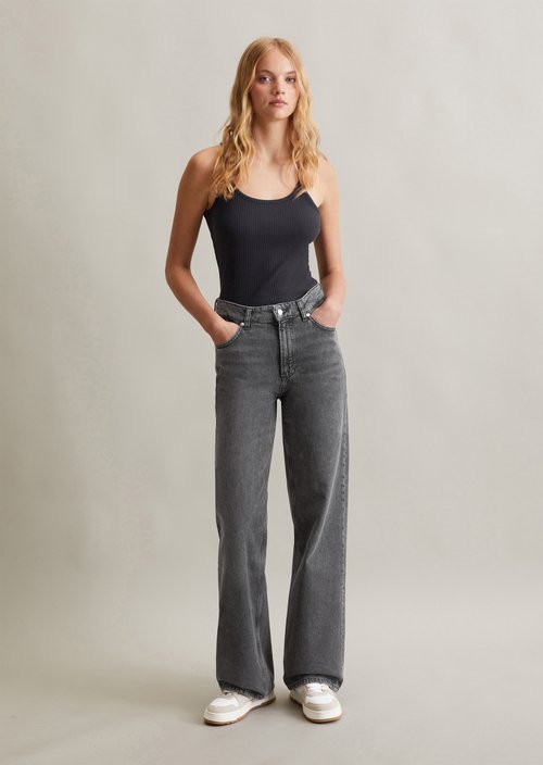 Jeans model Tomma wide — Dark Grey