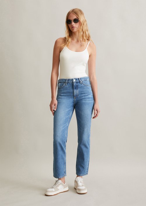 Jeans model Onna straight cropped — Light Blue